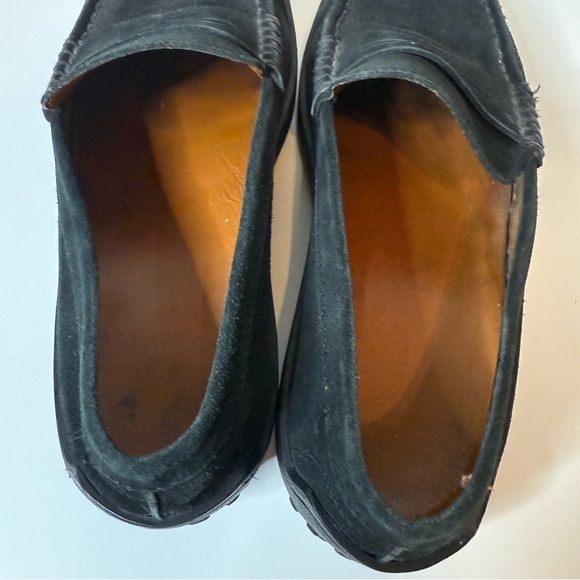 Tod’s Black Suede Loafers Slide On Slip On Leather Driving Penny Shoes Size 10.5 main image 4